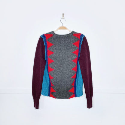 dsquared 2017 zig zag wool intarsia sweater