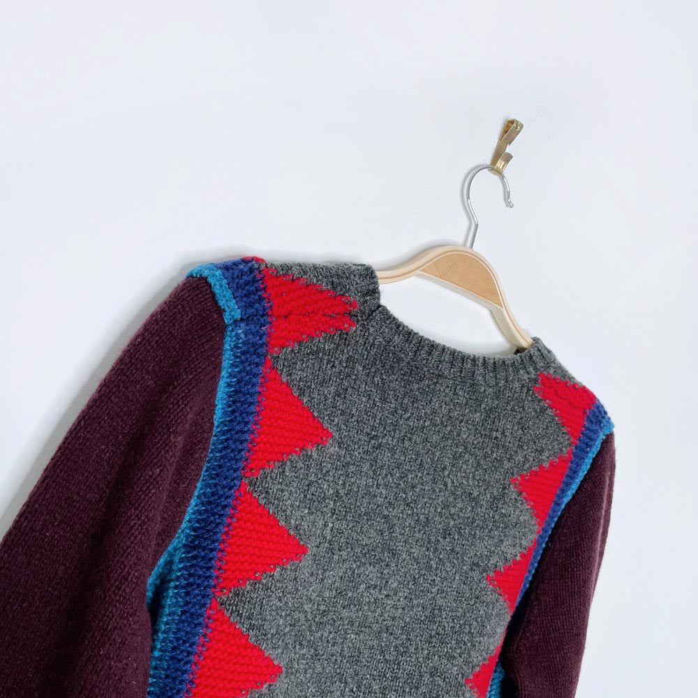 dsquared 2017 zig zag wool intarsia sweater