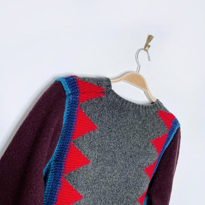 dsquared 2017 zig zag wool intarsia sweater