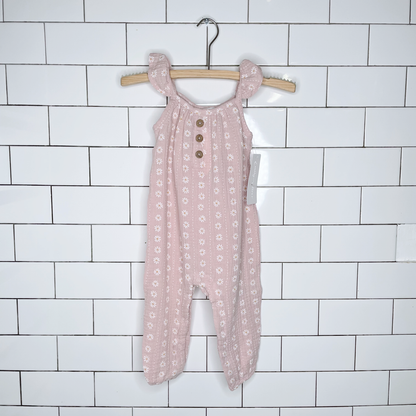 nwt emily & oliver daisy gauze romper set - size 12M