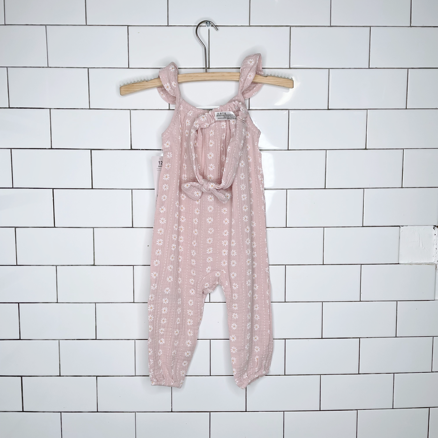 nwt emily & oliver daisy gauze romper set - size 12M