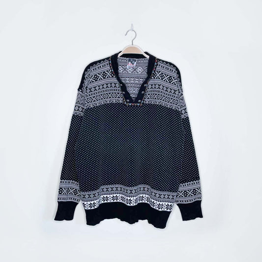 vintage dale of norway nordic holiday sweater - size xl