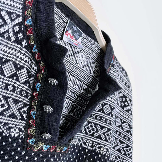 vintage dale of norway nordic holiday sweater - size xl