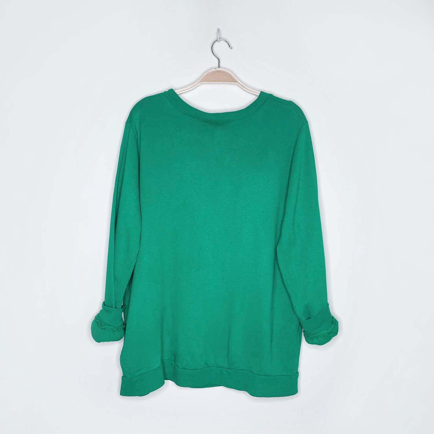 vintage jenna lane ny dancing reindeer graphic holiday crew - size medium