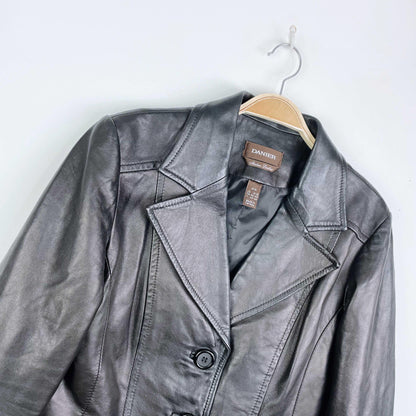 vintage 00s danier italian butter leather jacket