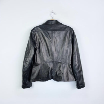 vintage 00s danier italian butter leather jacket