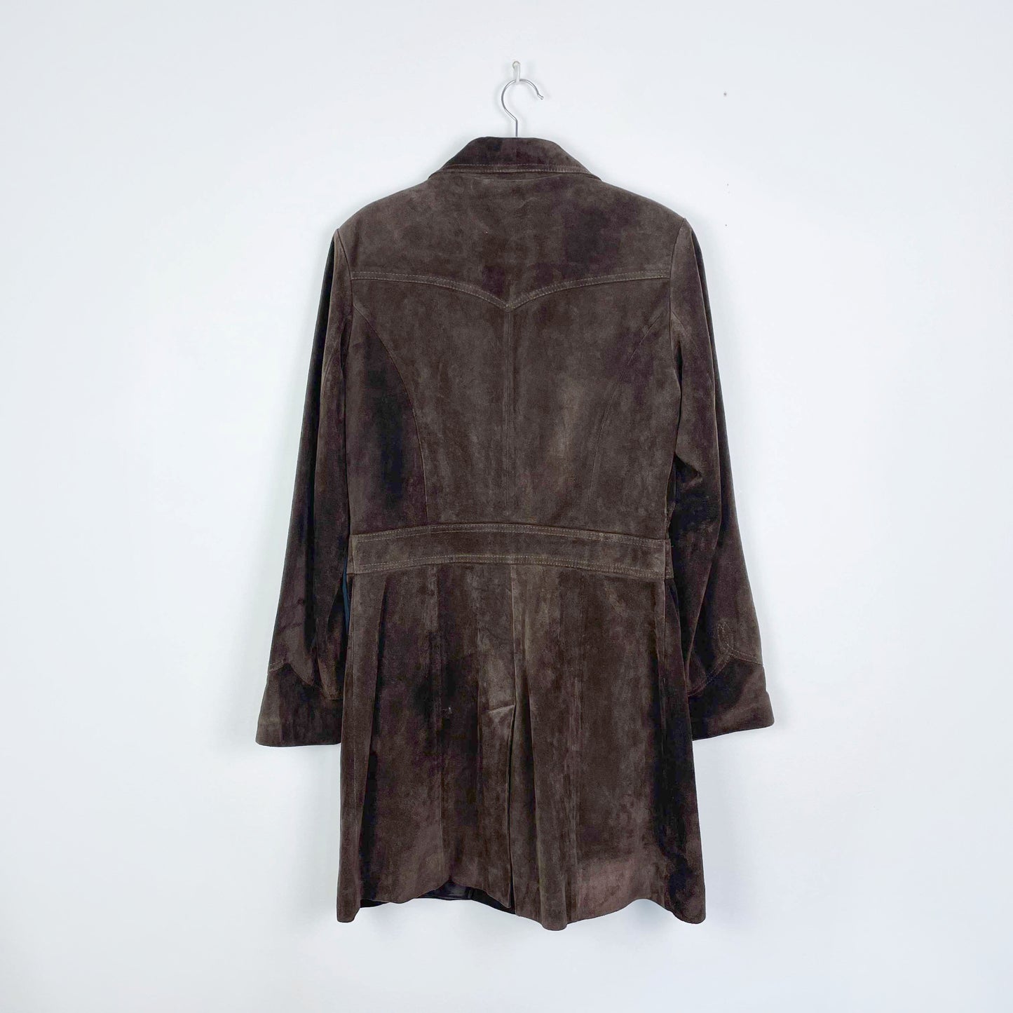 vintage danier brown suede western stitch jacket - size small