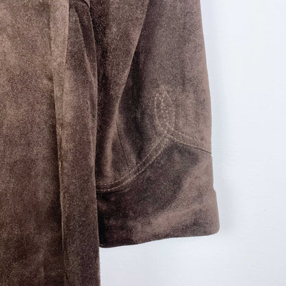vintage danier brown suede western stitch jacket - size small