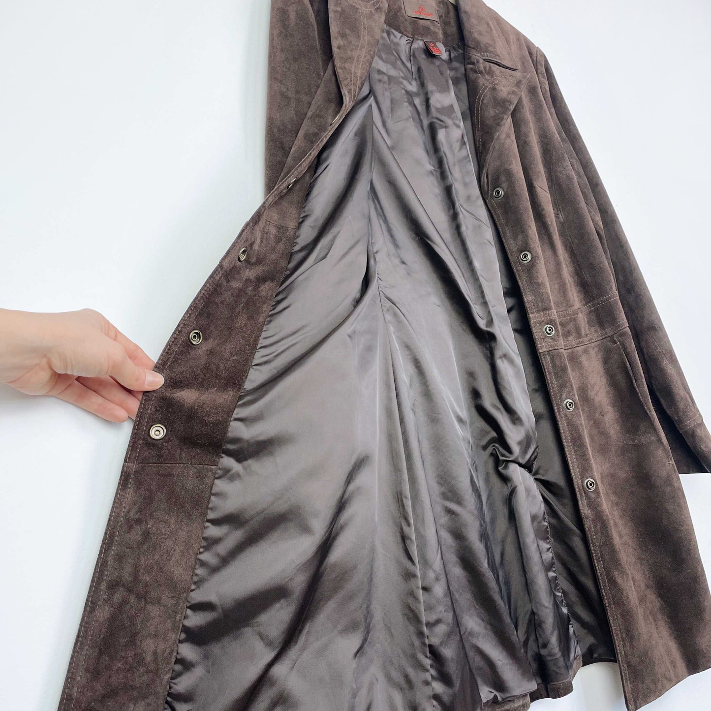 vintage danier brown suede western stitch jacket - size small