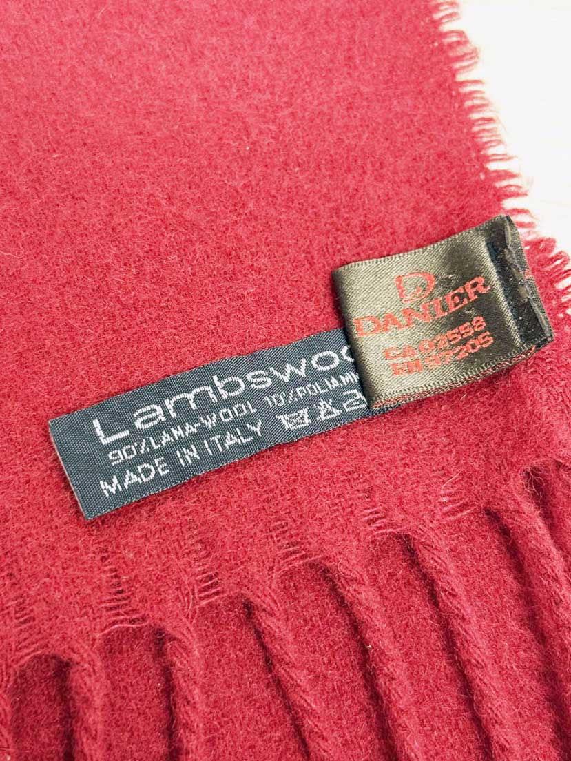 danier lambswool - blend fringe scarf | made in Italy - good market thrift store