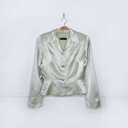 vintage 00s david dixon shimmery satin blazer
