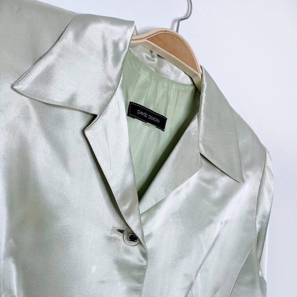 vintage 00s david dixon shimmery satin blazer