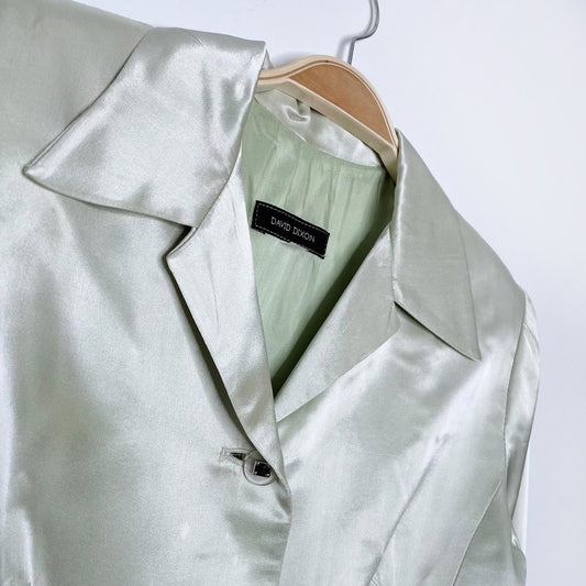 vintage 00s david dixon shimmery satin blazer