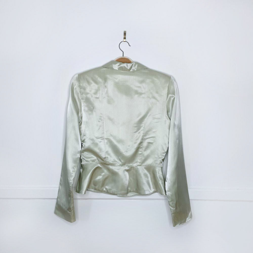 vintage 00s david dixon shimmery satin blazer