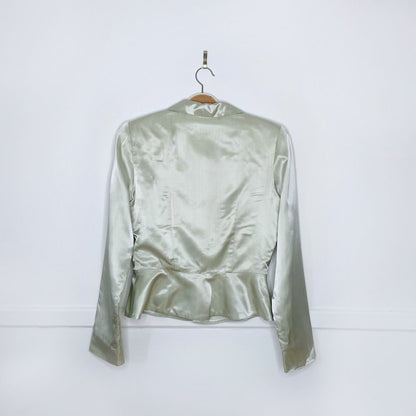 vintage 00s david dixon shimmery satin blazer