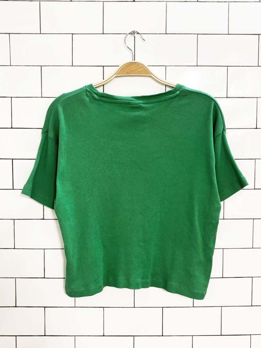 day break yosemite california ribbed cropped fit tee - good market thrift store