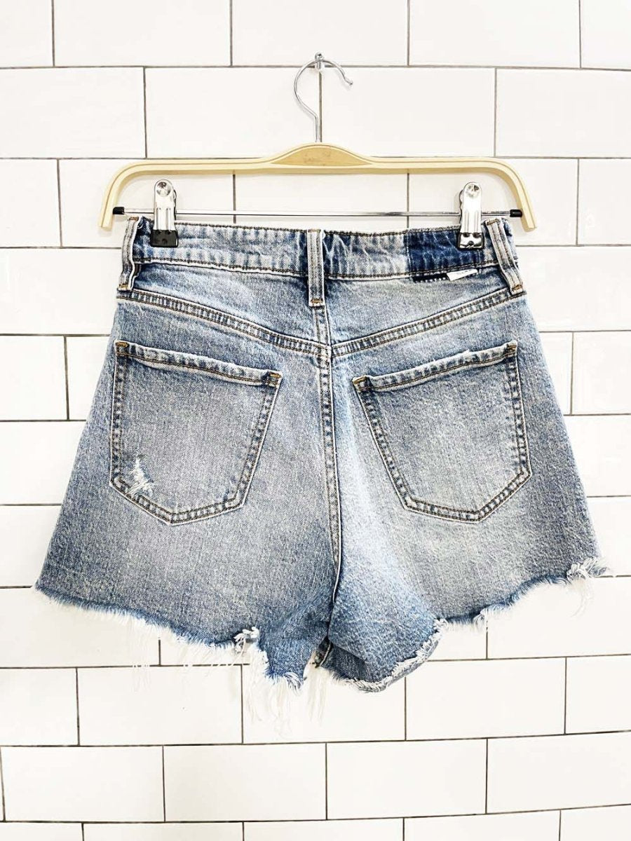 daze LA cut off organic cotton denim shorts - good market thrift store