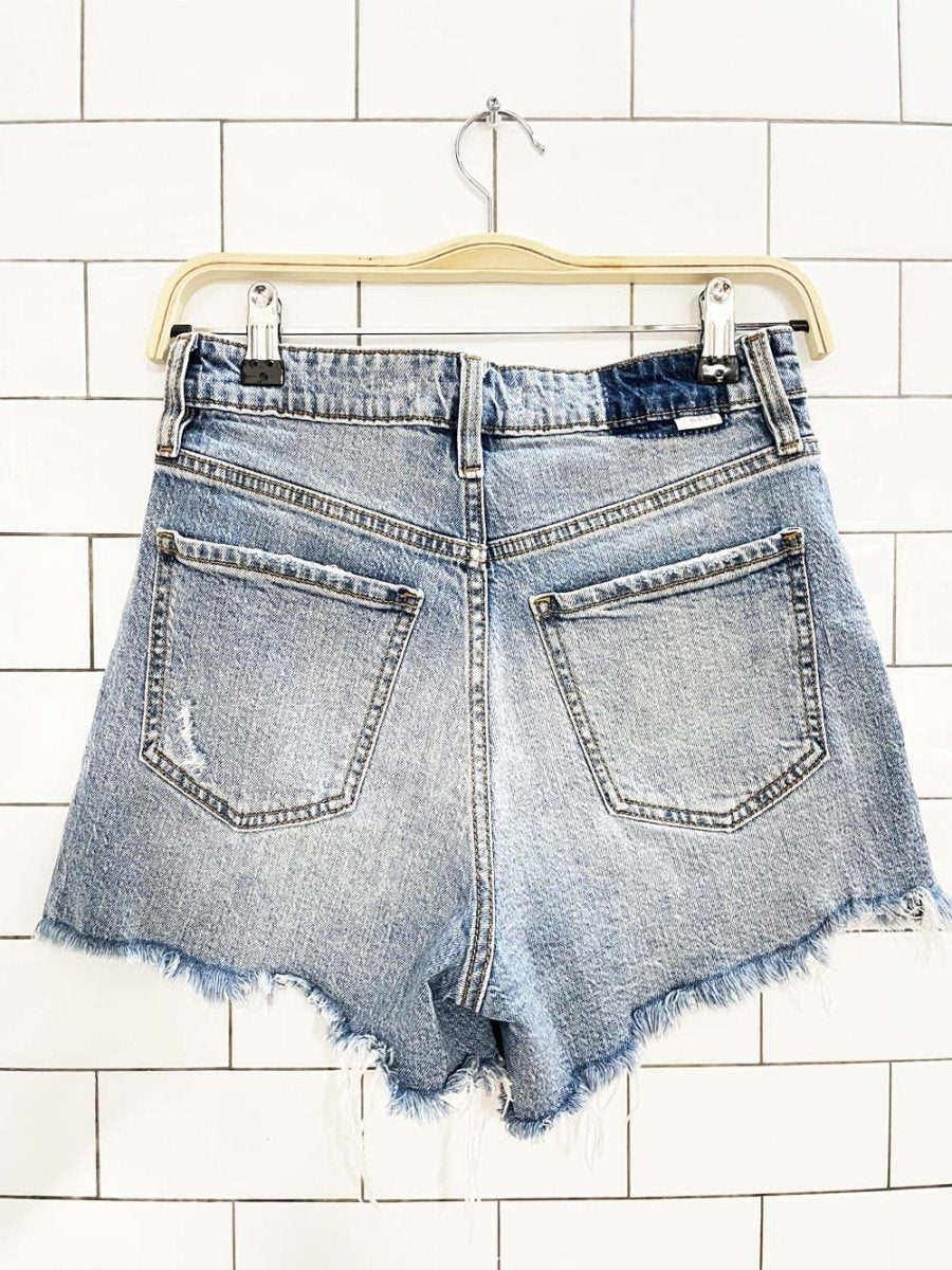 daze LA cut off organic cotton denim shorts - good market thrift store