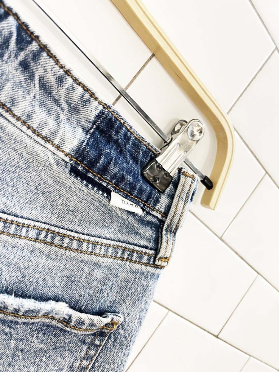 daze LA cut off organic cotton denim shorts - good market thrift store