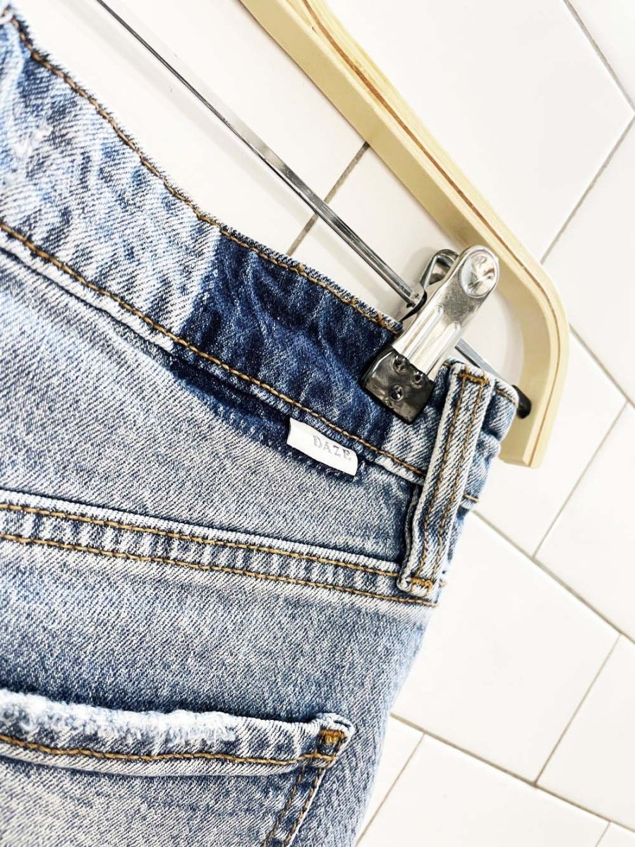 daze LA cut off organic cotton denim shorts - good market thrift store