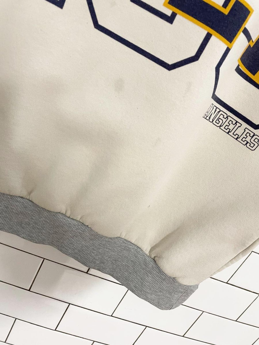 de facto LA lakers two tone cropped sleeve hoodie | rework | NBA - good market thrift store