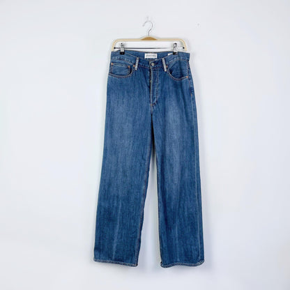 denim forum the bo mid-rise slouchy boyfriend jean - size 27