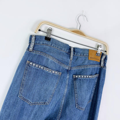 denim forum the bo mid-rise slouchy boyfriend jean - size 27