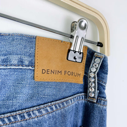 denim forum the bo mid-rise slouchy boyfriend jean - size 27