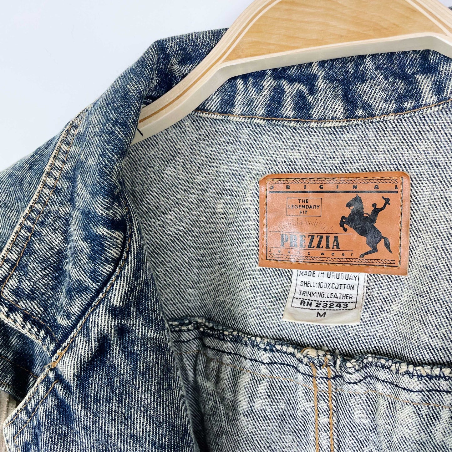 vintage 80s prezzia suede fringe denim jacket - size medium