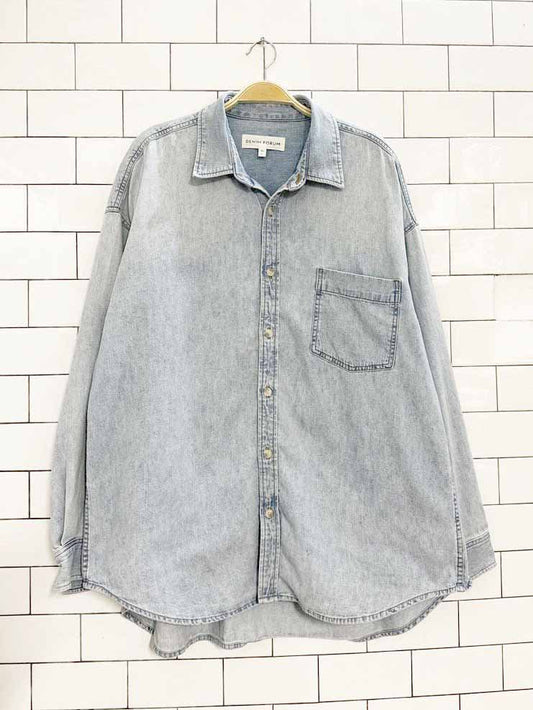 denim forum 2025 the 80s comfy denim shirt | aritzia - good market thrift store