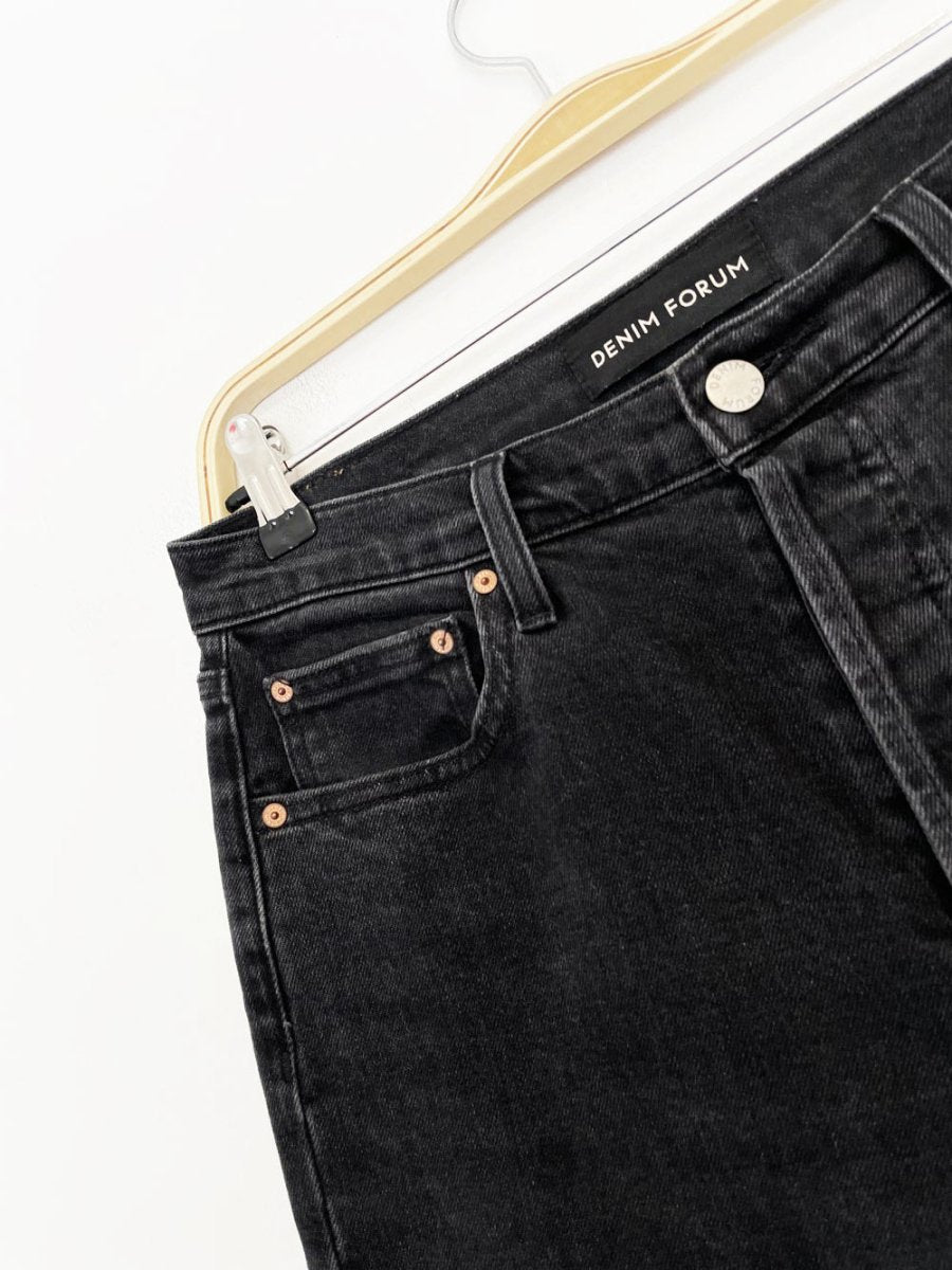 denim forum arlo high rise straight jeans | aritzia - good market thrift store