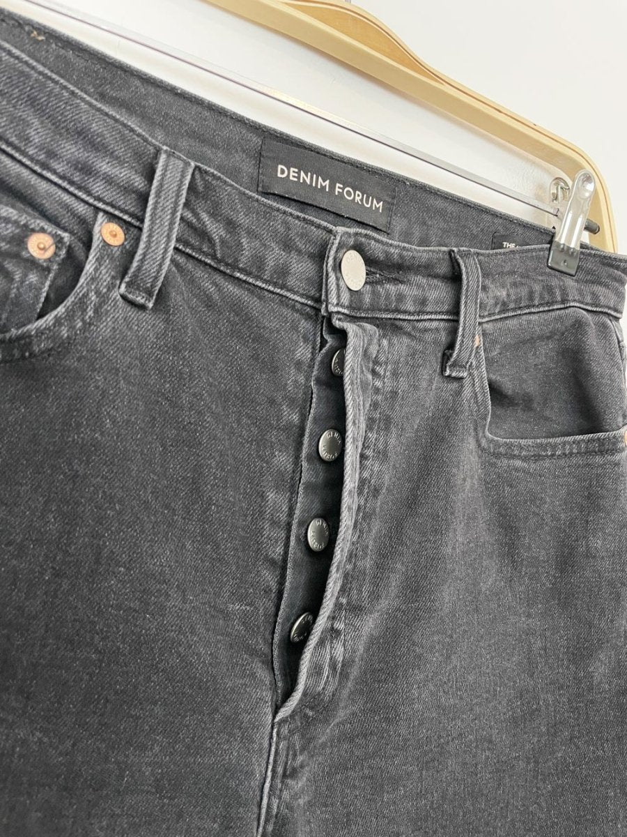 denim forum arlo high rise straight jeans | aritzia - good market thrift store