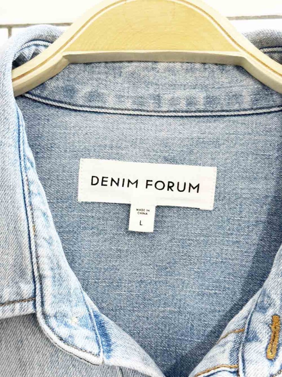 denim forum the 80s comfy denim shirt | aritzia - good market thrift store