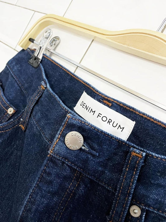 denim forum the 90's halle denim midi skirt | aritzia - good market thrift store