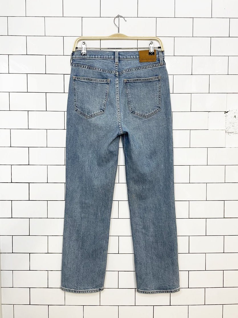 denim forum the arlo high-rise straight leg jeans | aritzia - good market thrift store