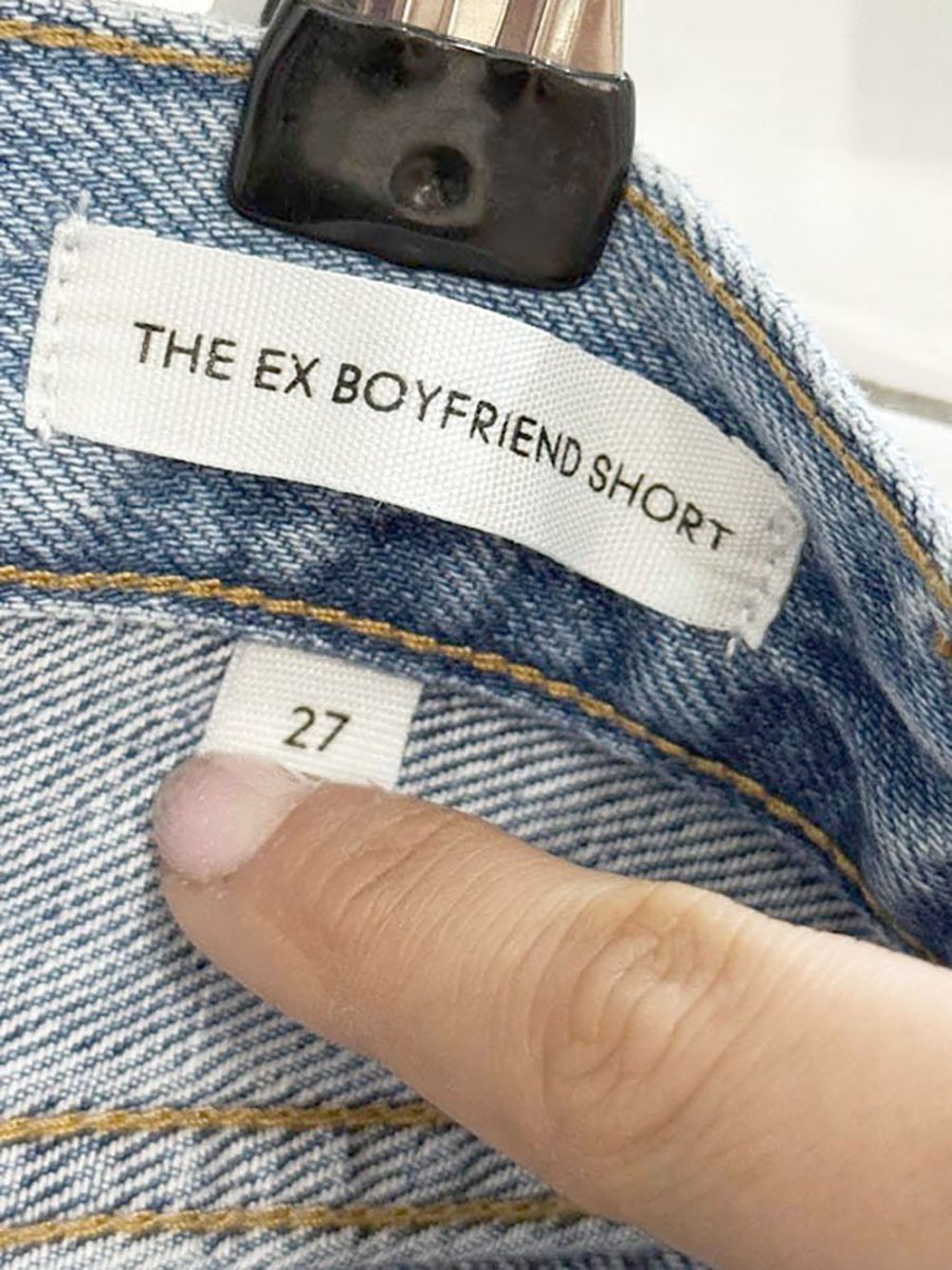 denim forum the ex boyfriend denim shorts | aritzia - good market thrift store