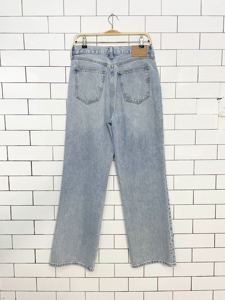 denim forum the farrah high rise wide leg jeans | aritzia - good market thrift store