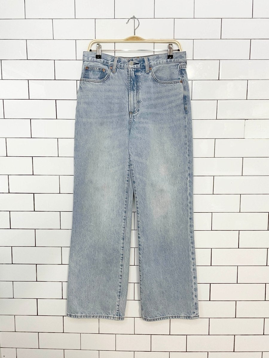 denim forum the farrah high rise wide leg jeans | aritzia - good market thrift store