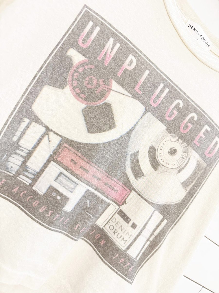 denim forum unplugged kate cropped tee | aritzia | made in USA - good market thrift store