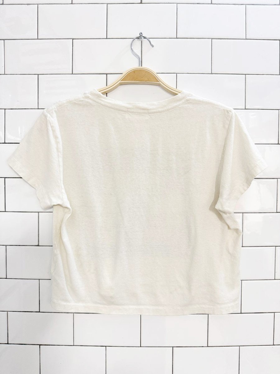 denim forum unplugged kate cropped tee | aritzia | made in USA - good market thrift store