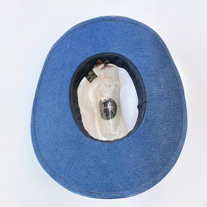 vintage lanning denim rancher cowboy hat