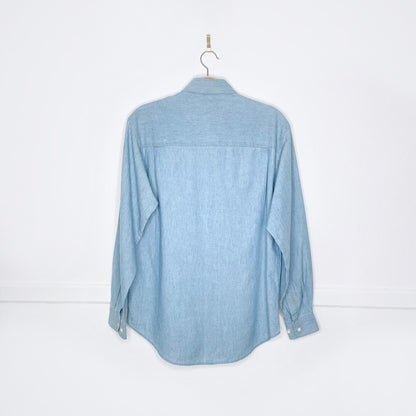 vintage 90s tabi embroidered mittens collar denim shirt