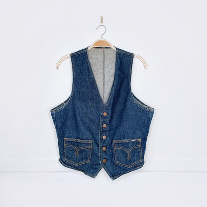 vintage 70s gwg scrubbies denim vest