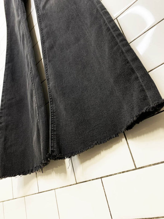design lab high waisted pull on super flare leg stretchy jeans - good market thrift store