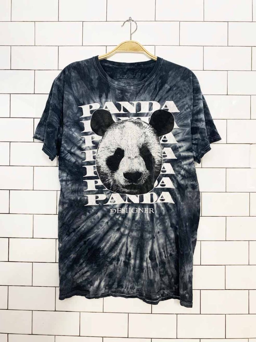 desiigner tie dye panda face animal tee - good market thrift store