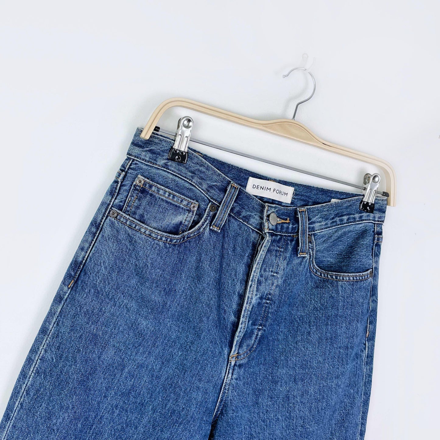 denim forum farrah high rise wide leg jeans - size 28