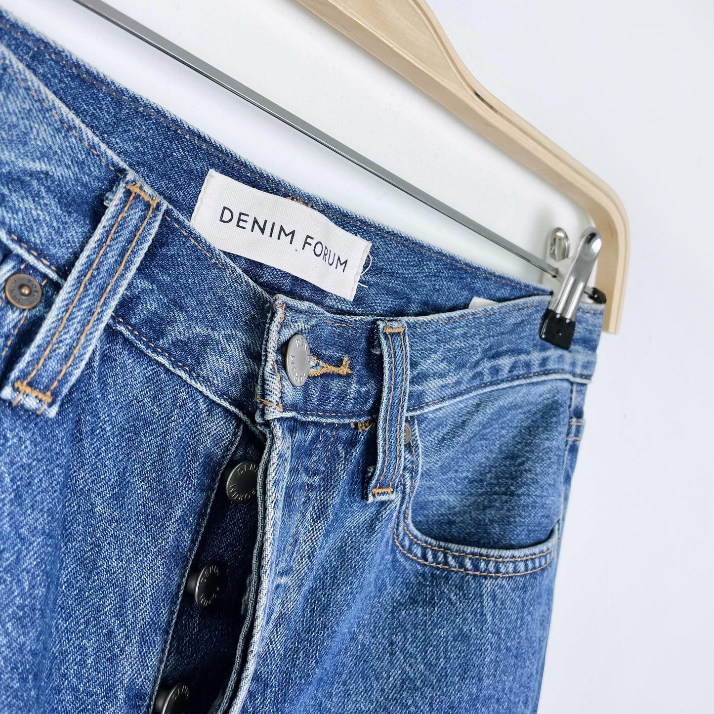 denim forum farrah high rise wide leg jeans - size 28