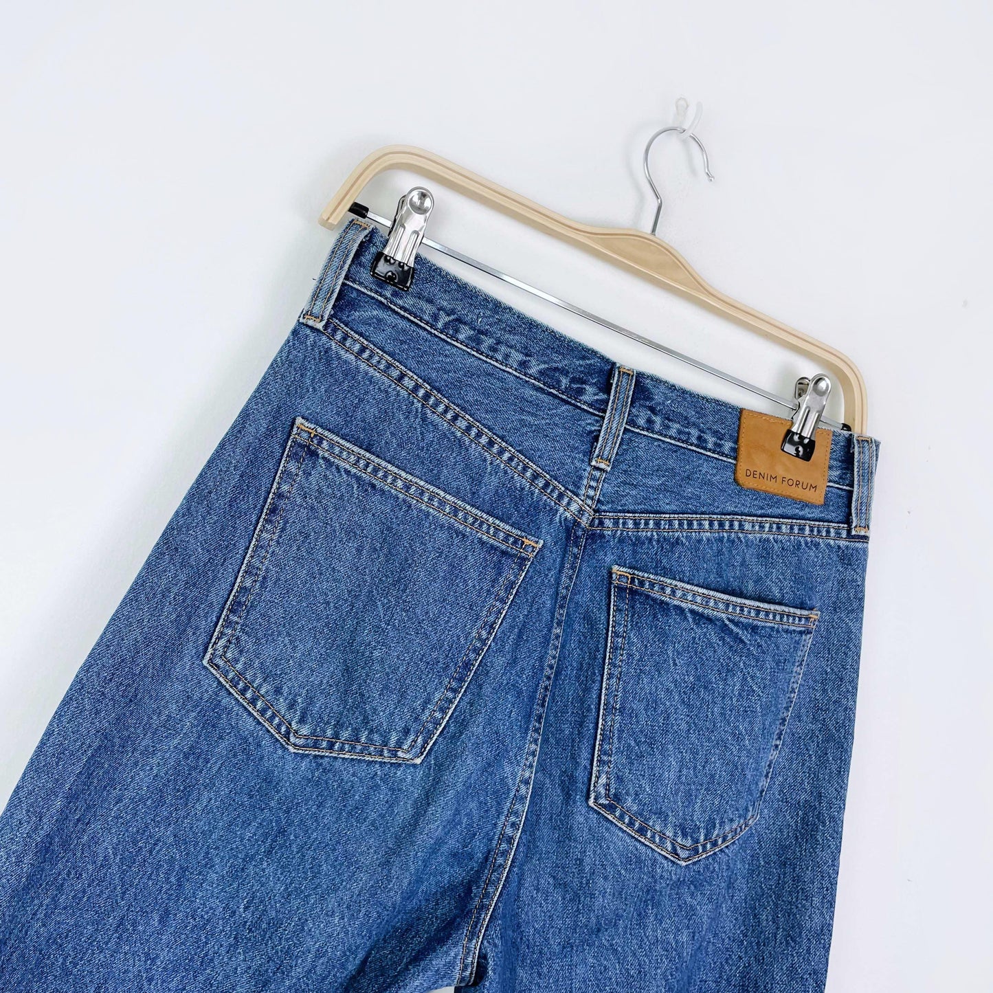 denim forum farrah high rise wide leg jeans - size 28