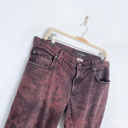 vintage 00s dolce & gabbana low rise acid wash jeans