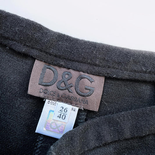 vintage 00s dolce & gabbana wool-blend knit pant